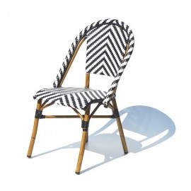 Silla Gitte estilo Bistro de Aluminio con...