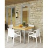 Mesa Oslo 95x95 resina patron tipo ratan