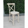 Silla alta de madera crossback