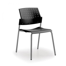 Silla Areta Negro con Estructura Negra o Gris