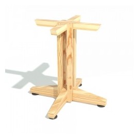 Base pedestal palmitas de madera
