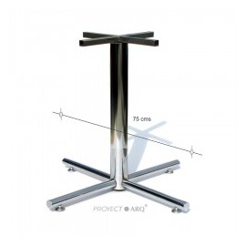 Base Shine pedestal de cruz cromo