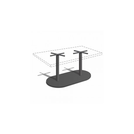 Base pedestal Jumbo con doble poste