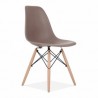 Silla replica eames base de madera y metal