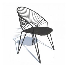 Silla Mitla  estructura metal asiento tejido