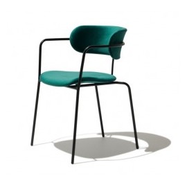 Silla de metal Spot con tapiz