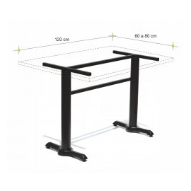 Base pedestal doble poste para mesa de...